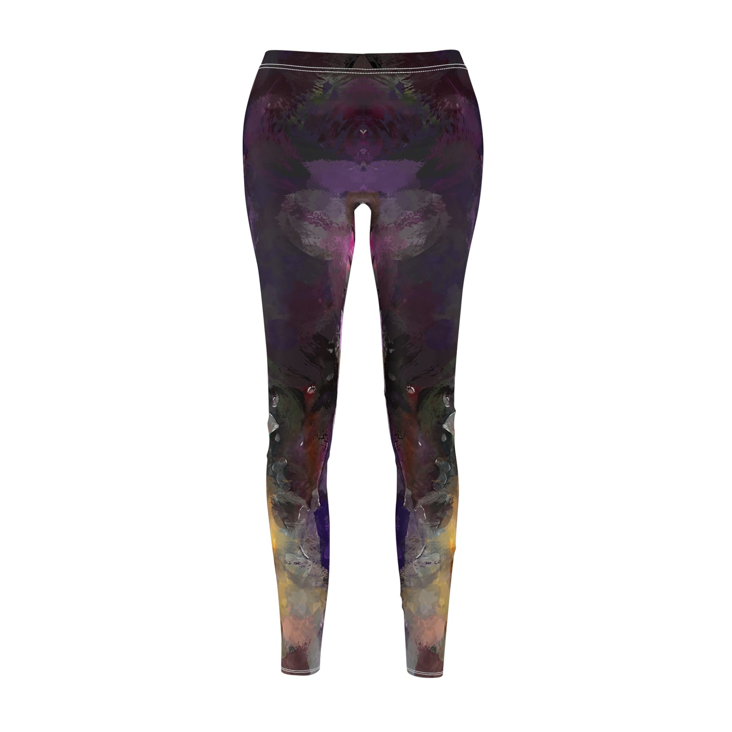 Pintura Morada - Leggings Casuales de corte y costura de mujer Inovax