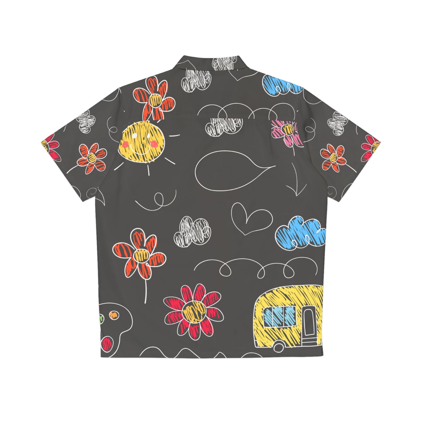 Kids Doodle Playground - Camisa hawaiana para hombre Inovax