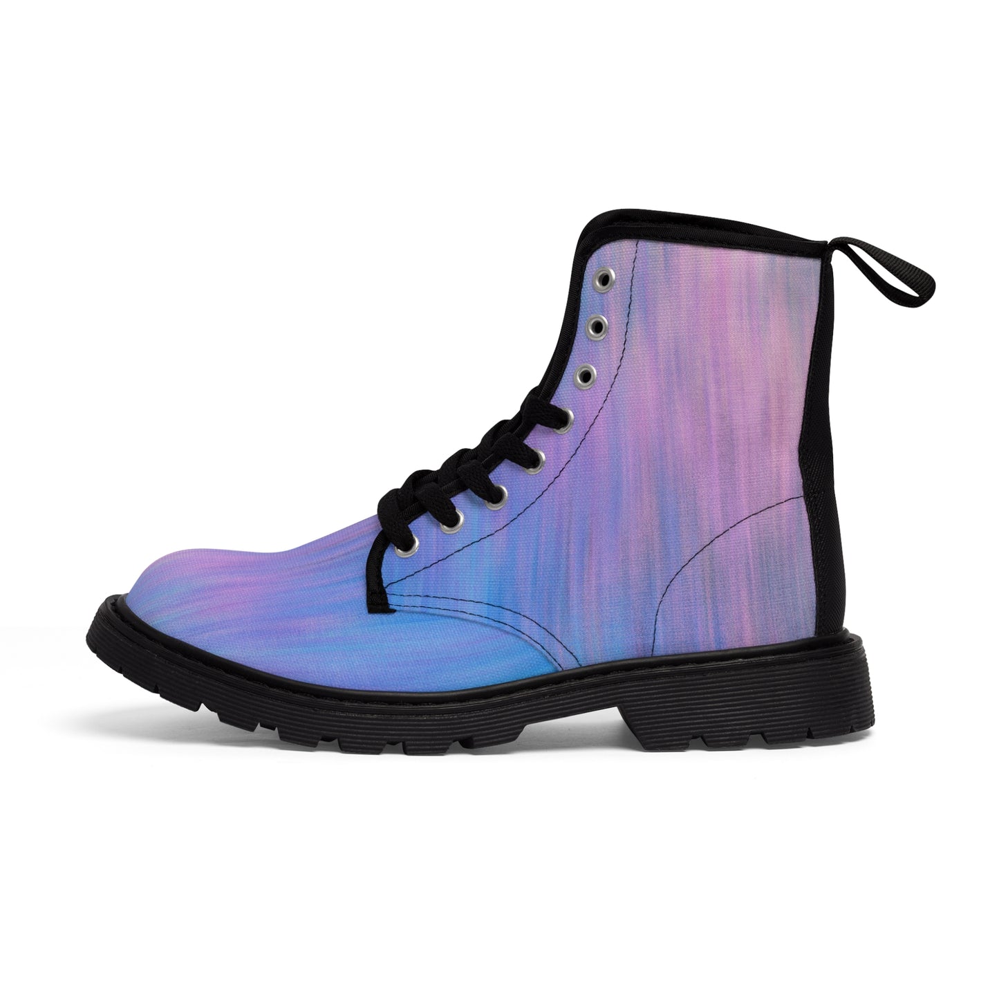 Bleu et violet métallisé - Bottes en toile Inovax pour hommes