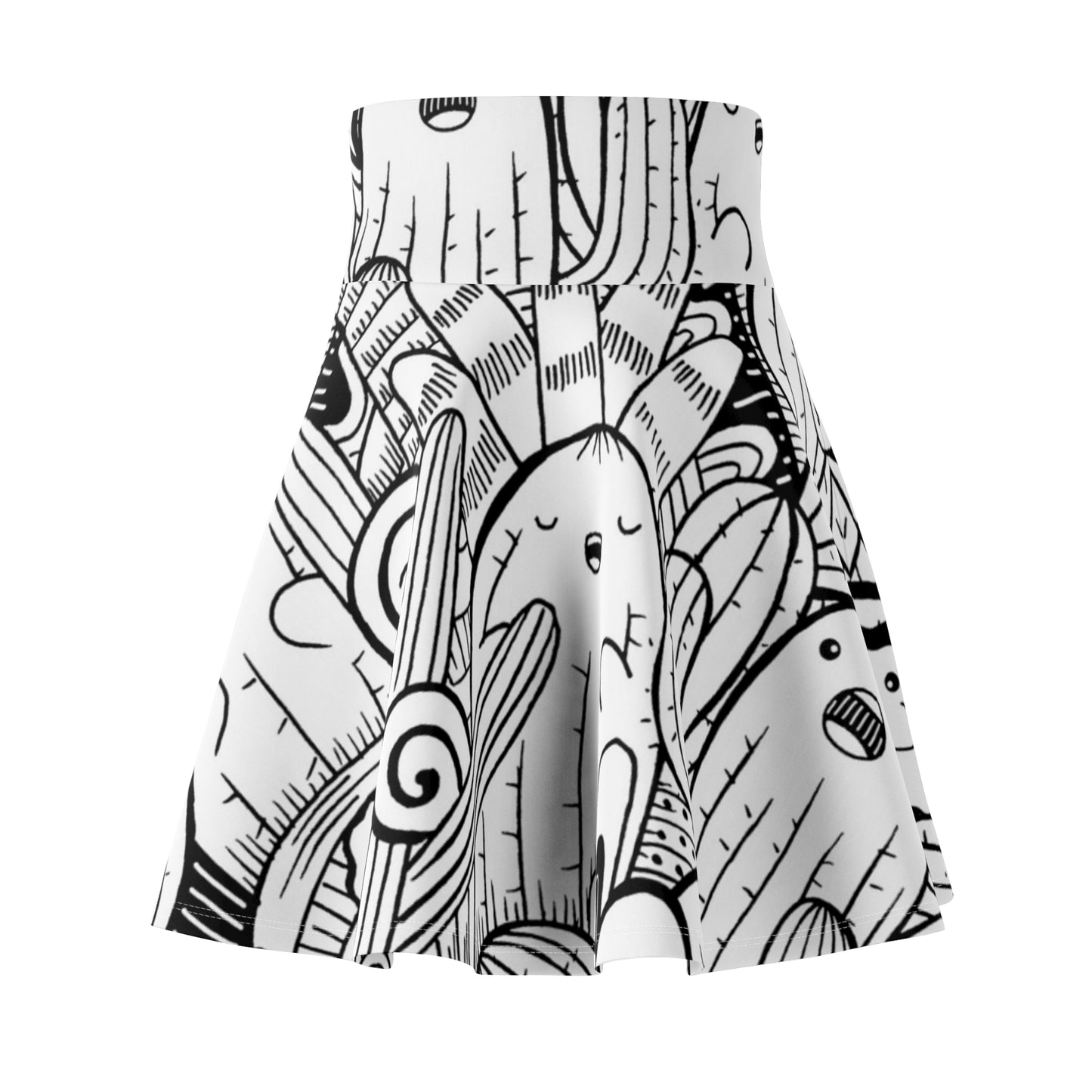 Doodle Cactus - Falda Skater Mujer Inovax