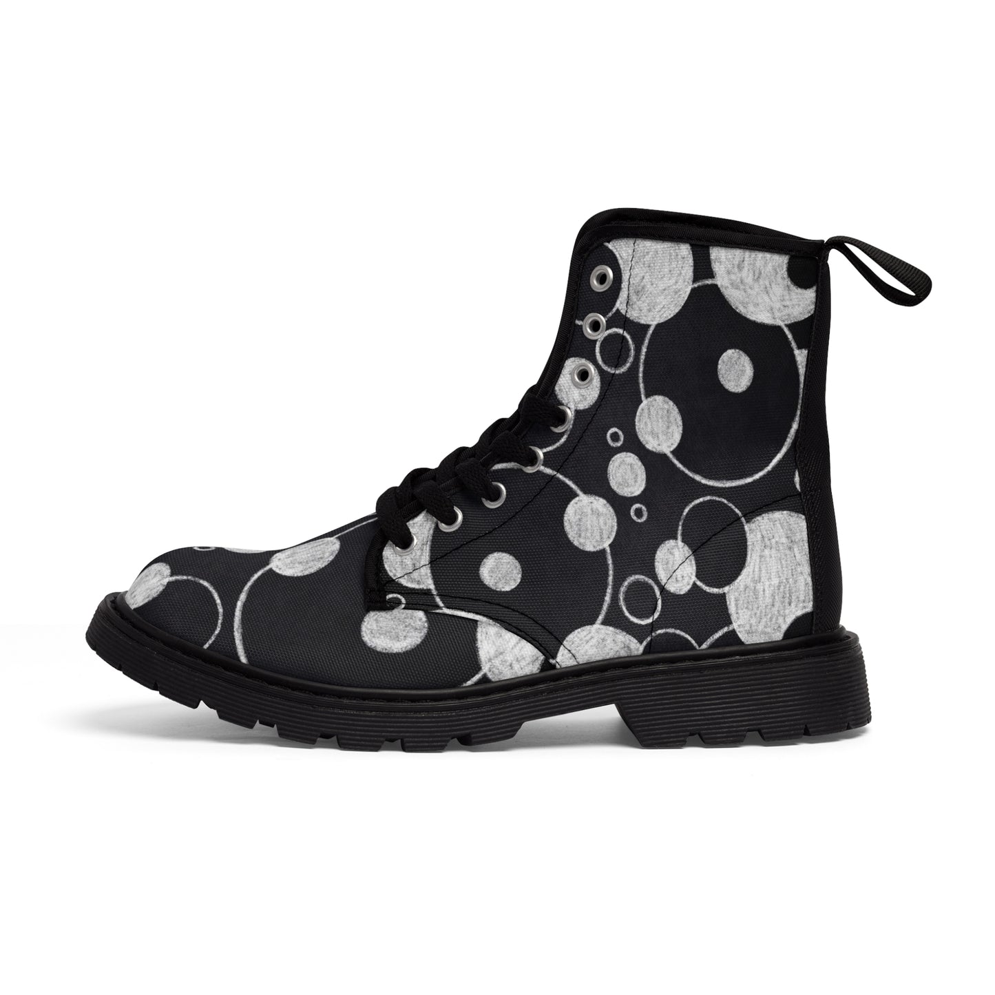 Black Dots - Inovax Woman's Canvas Boots