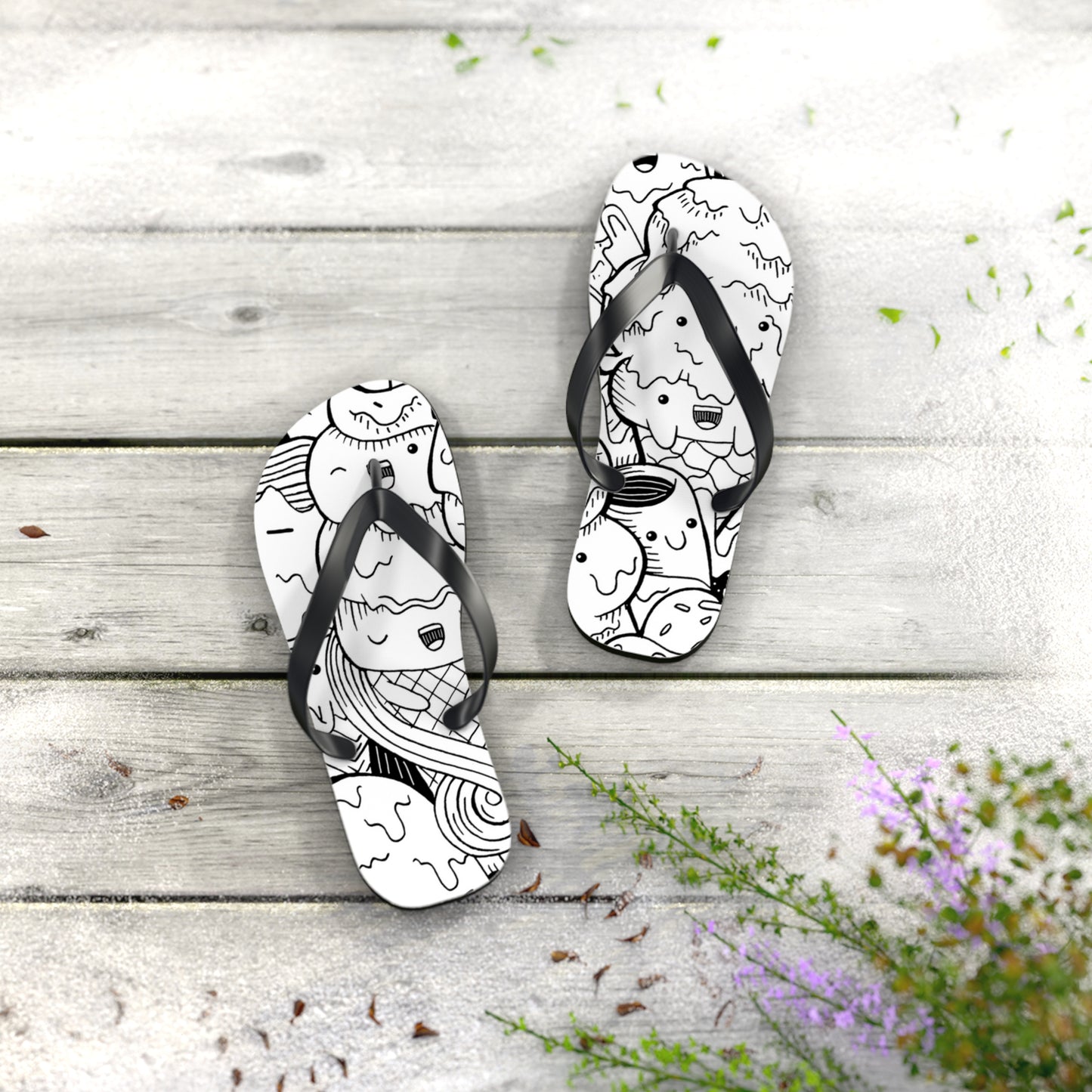 Doodle Icecream - Inovax Flip Flops