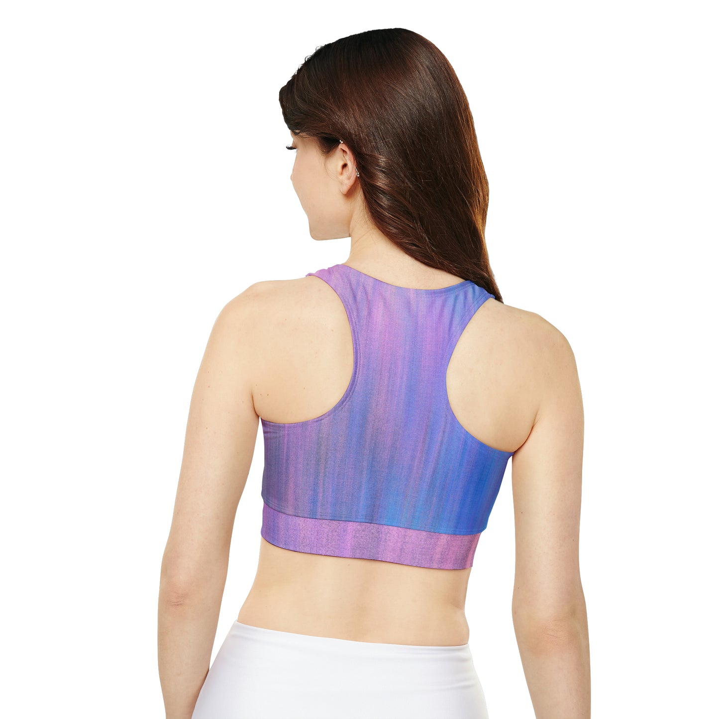 Blue & Purple Metalic - Inovax Padded Sports Bra