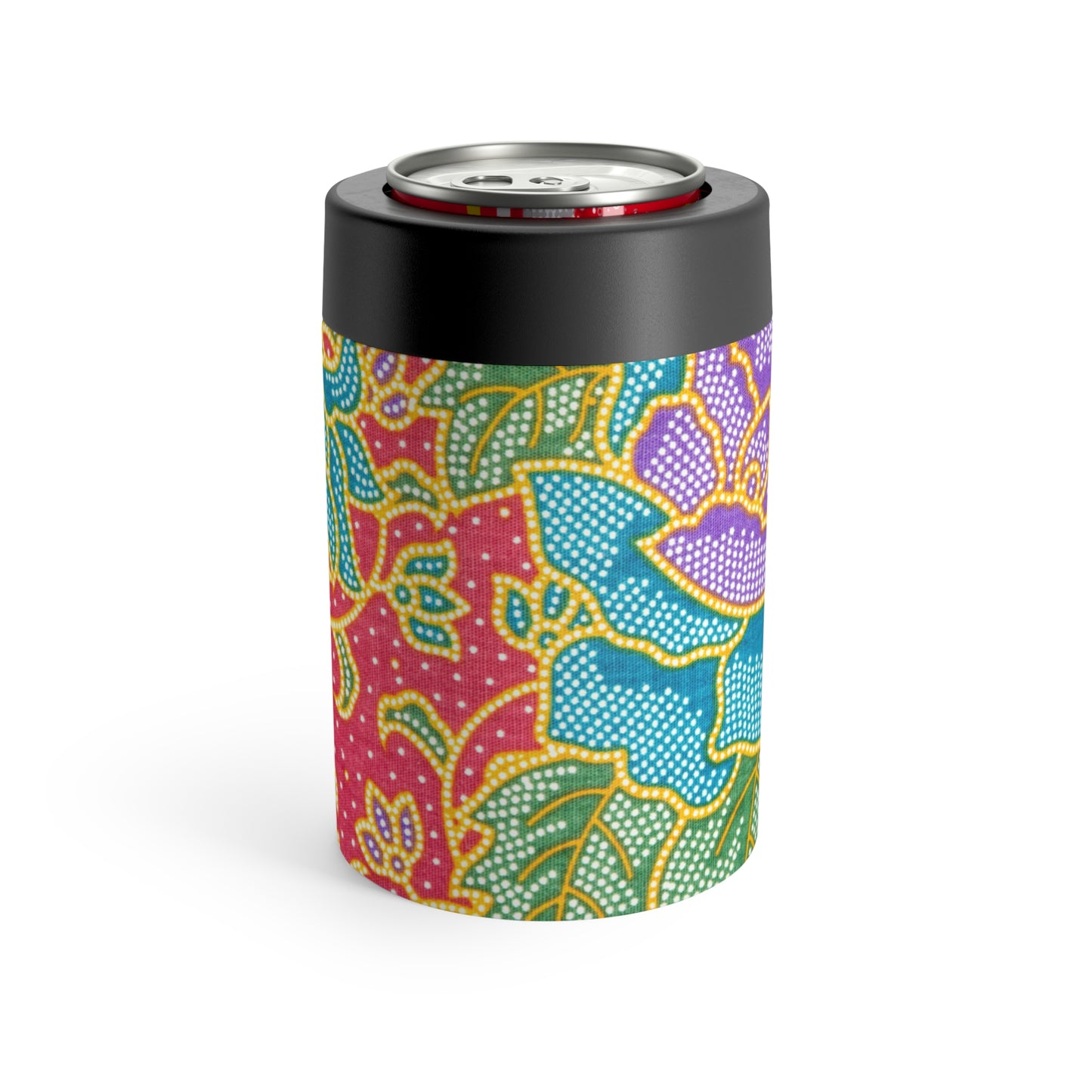 Green and red flowers - Inovax Can Holder