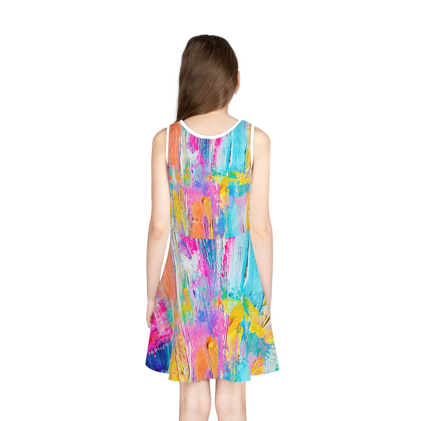 Colores Pastel - Vestido de verano sin mangas para niña Inovax