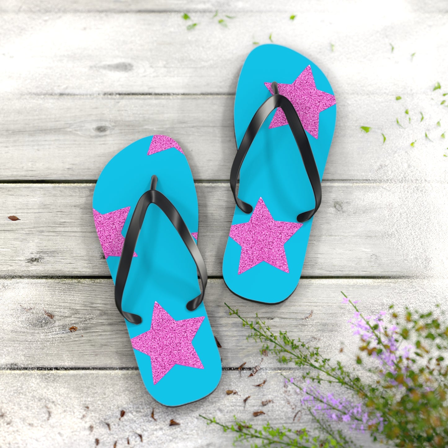 Pink Stars - Inovax Flip Flops