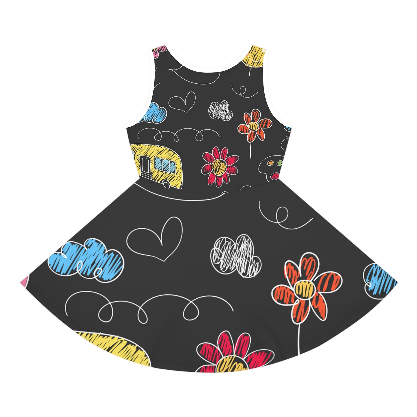 Kids Doodle Playground - Vestido veraniego sin mangas para niña Inovax