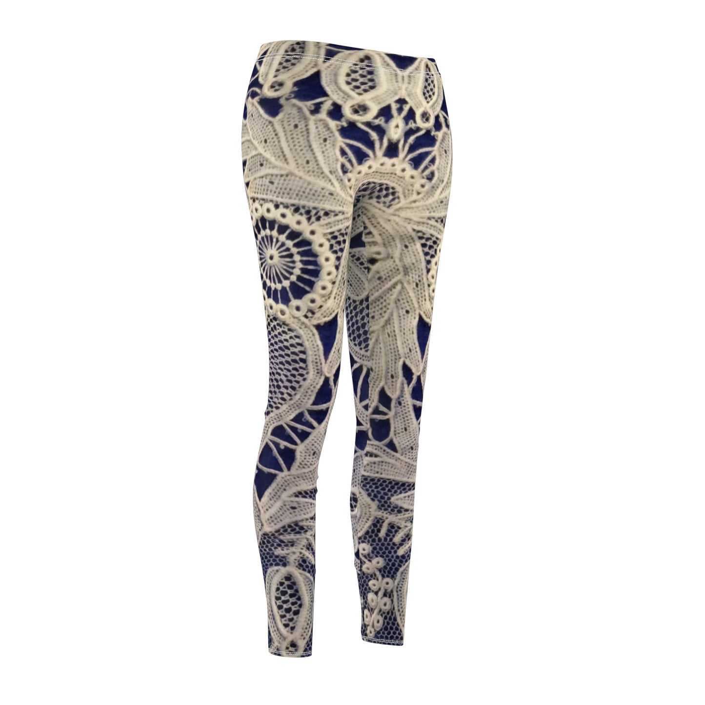 Dorado y Azul - Leggings Casual Inovax corte y costura mujer