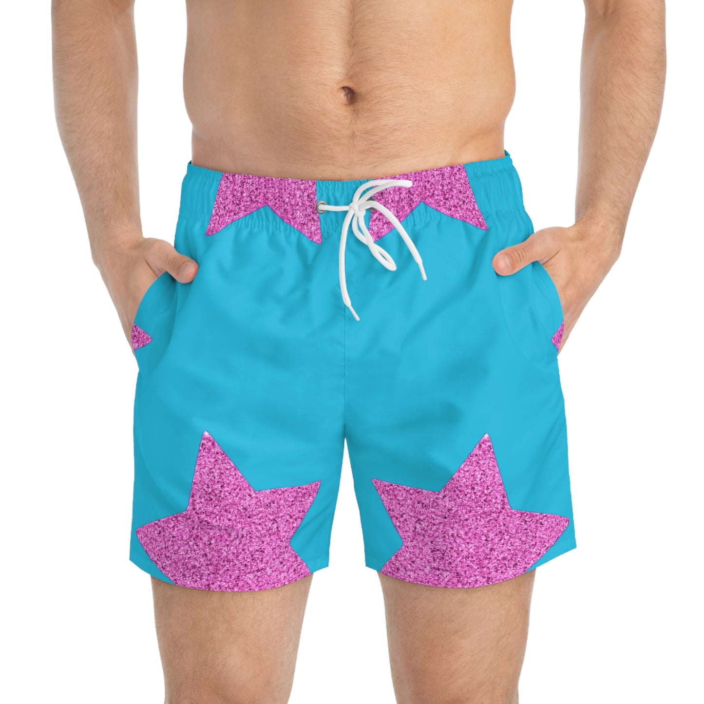 Pink Stars - Inovax Swim Trunks