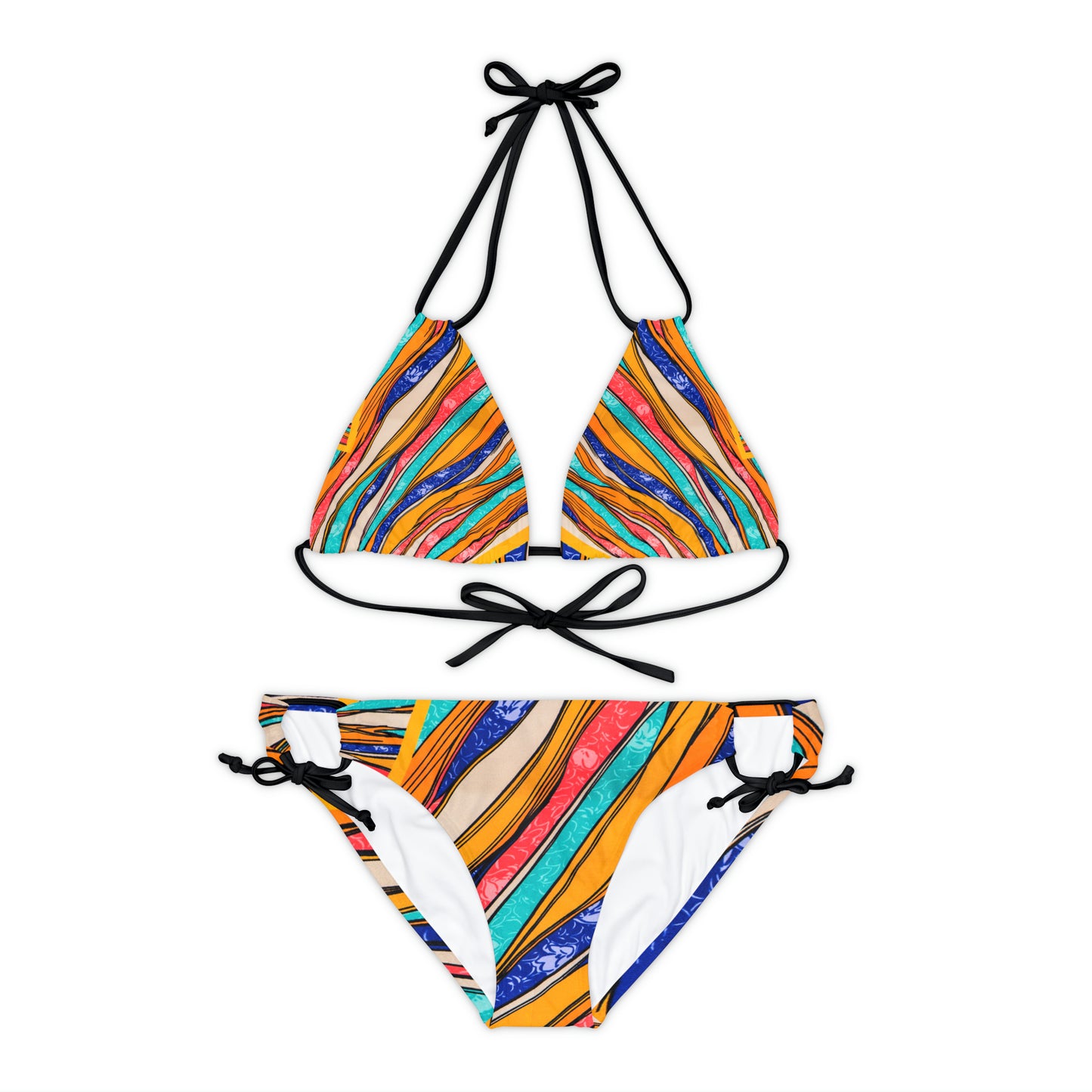 Color Brushstroke - Inovax Strappy Bikini Set