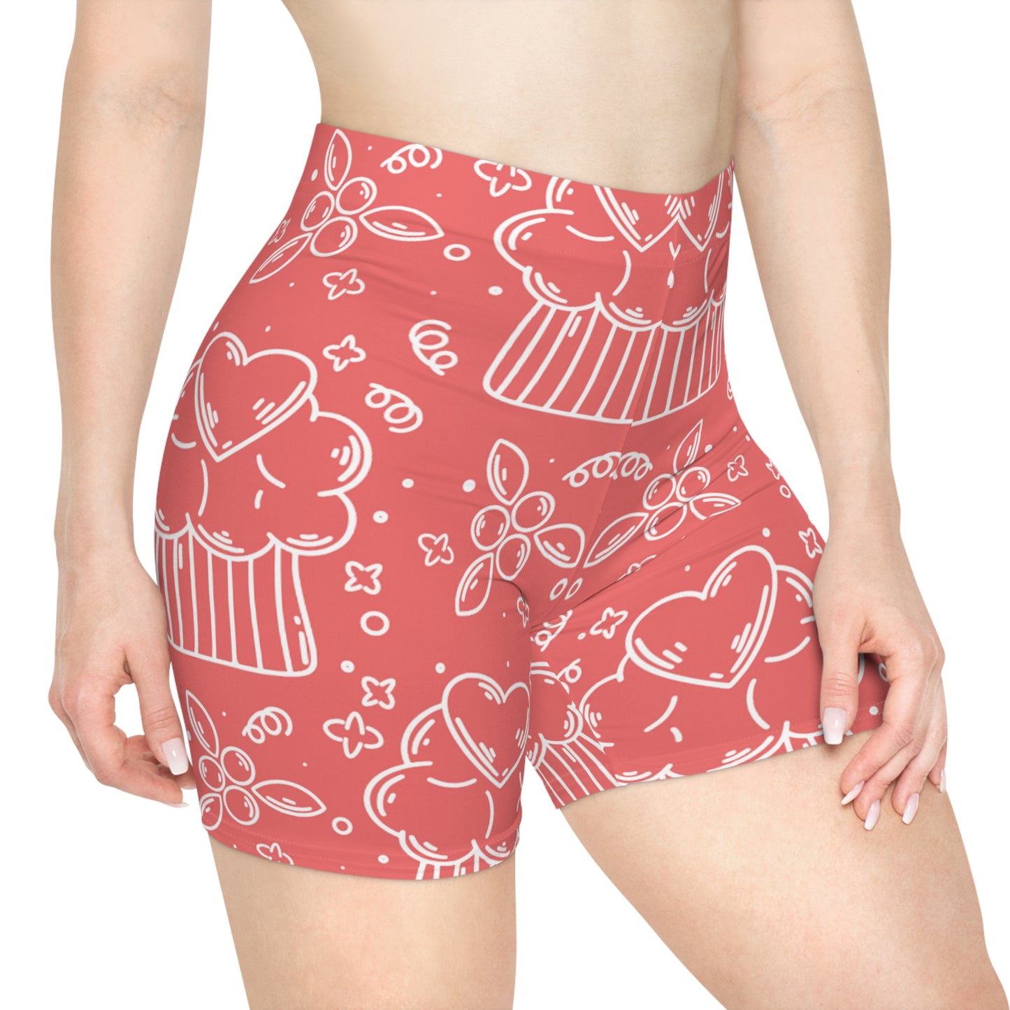 Doodle Pancake - Pantalones cortos de motociclista para mujer Inovax