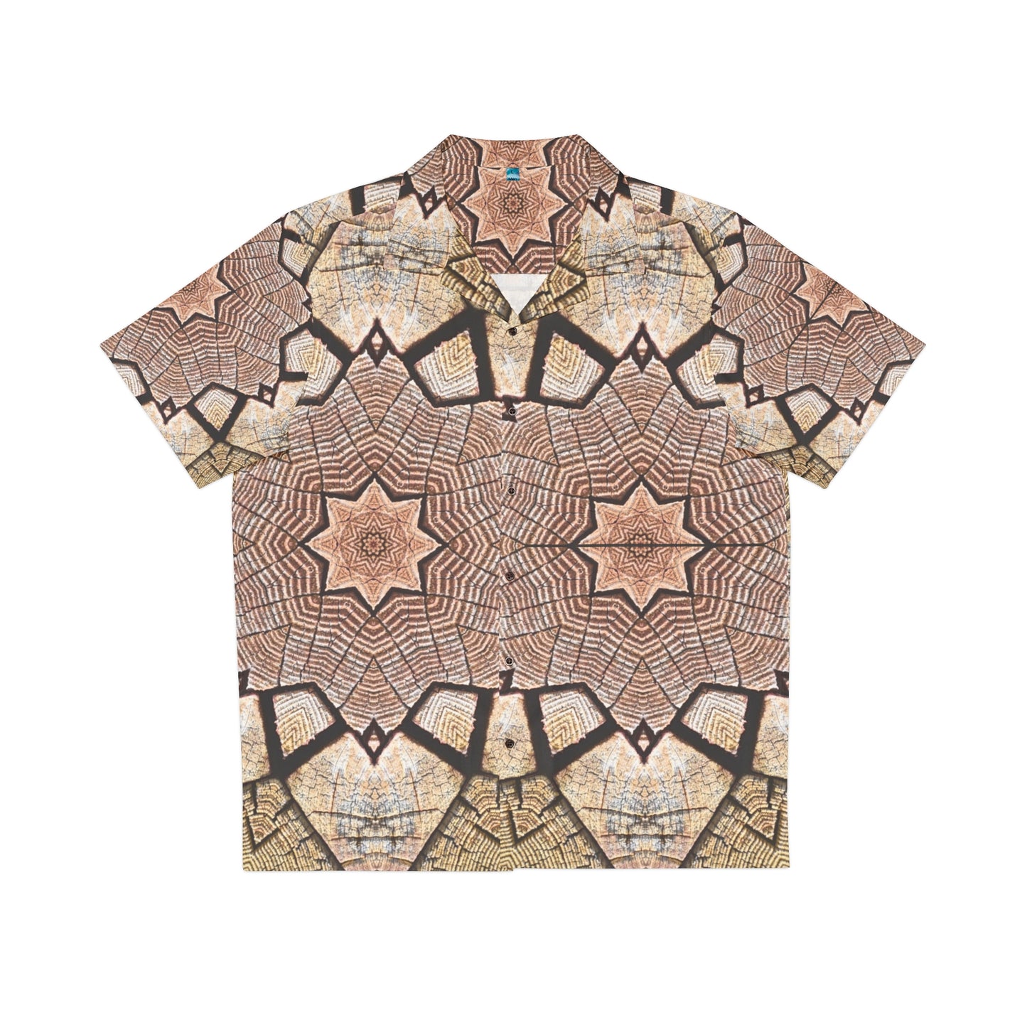 Mandala Marrón - Camisa hawaiana hombre Inovax