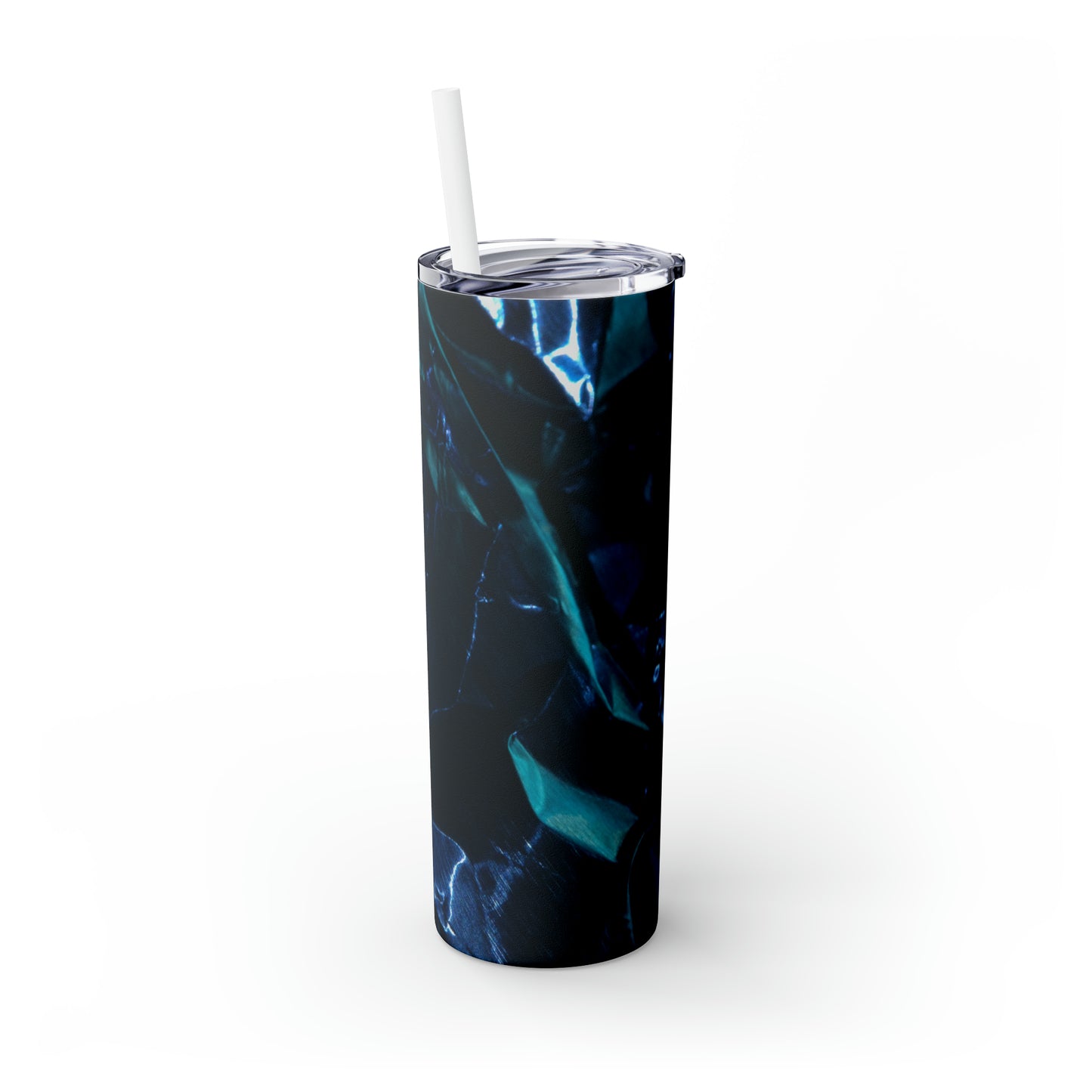 Azul metálico - Vaso delgado Inovax Maars® con pajita de 20 oz