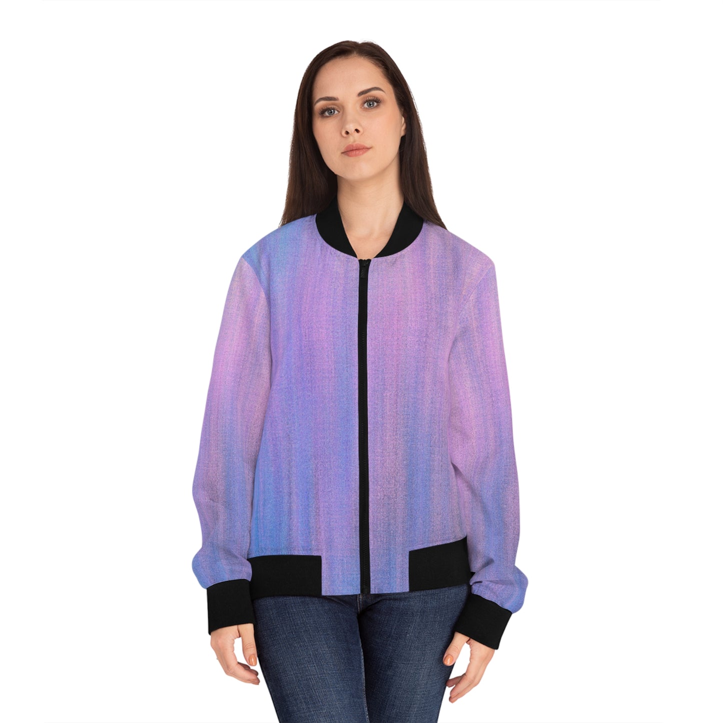 Azul y morado metalizado - Chaqueta bomber Inovax para mujer