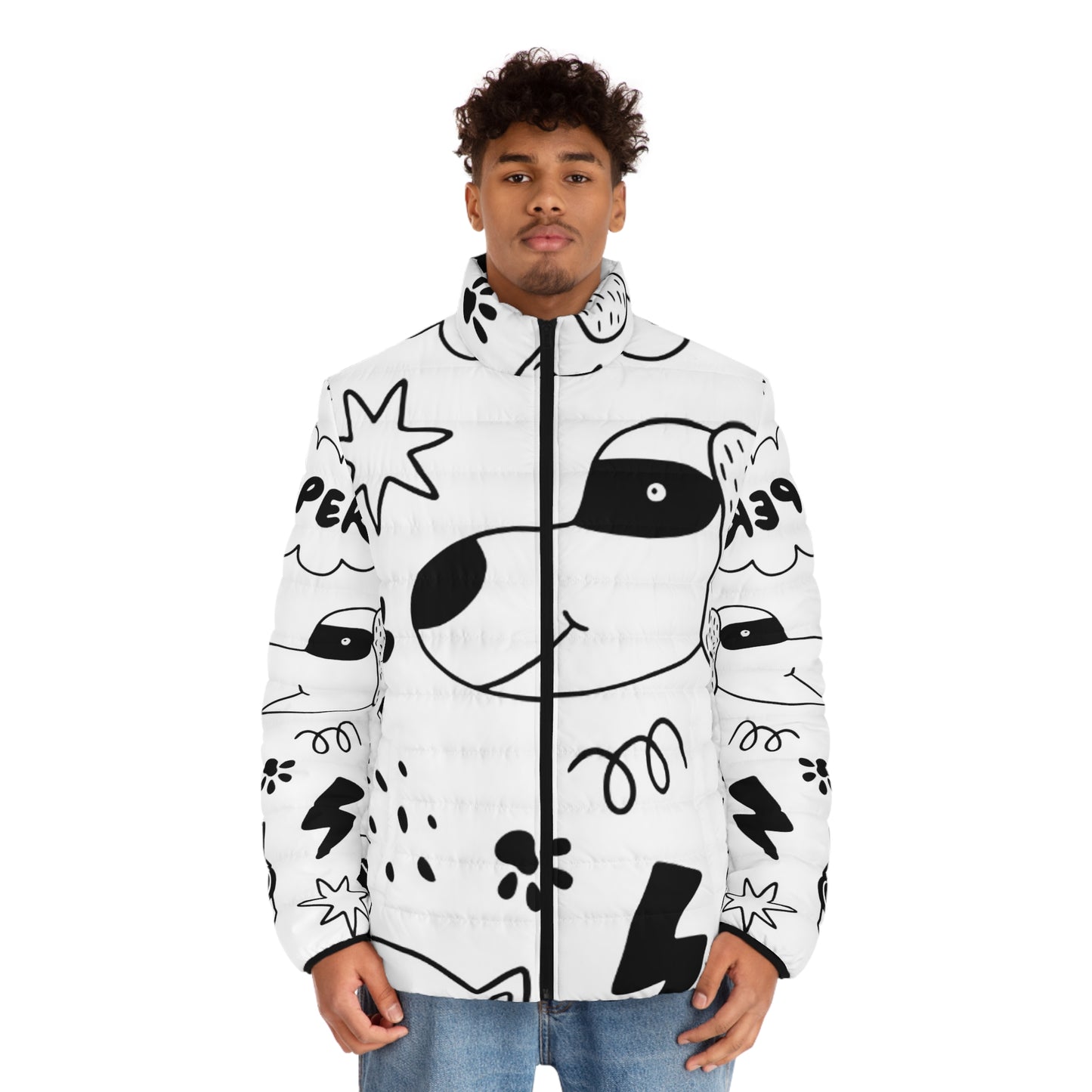 Doodle Dogs &amp; Cats - Chaqueta acolchada para hombre Inovax