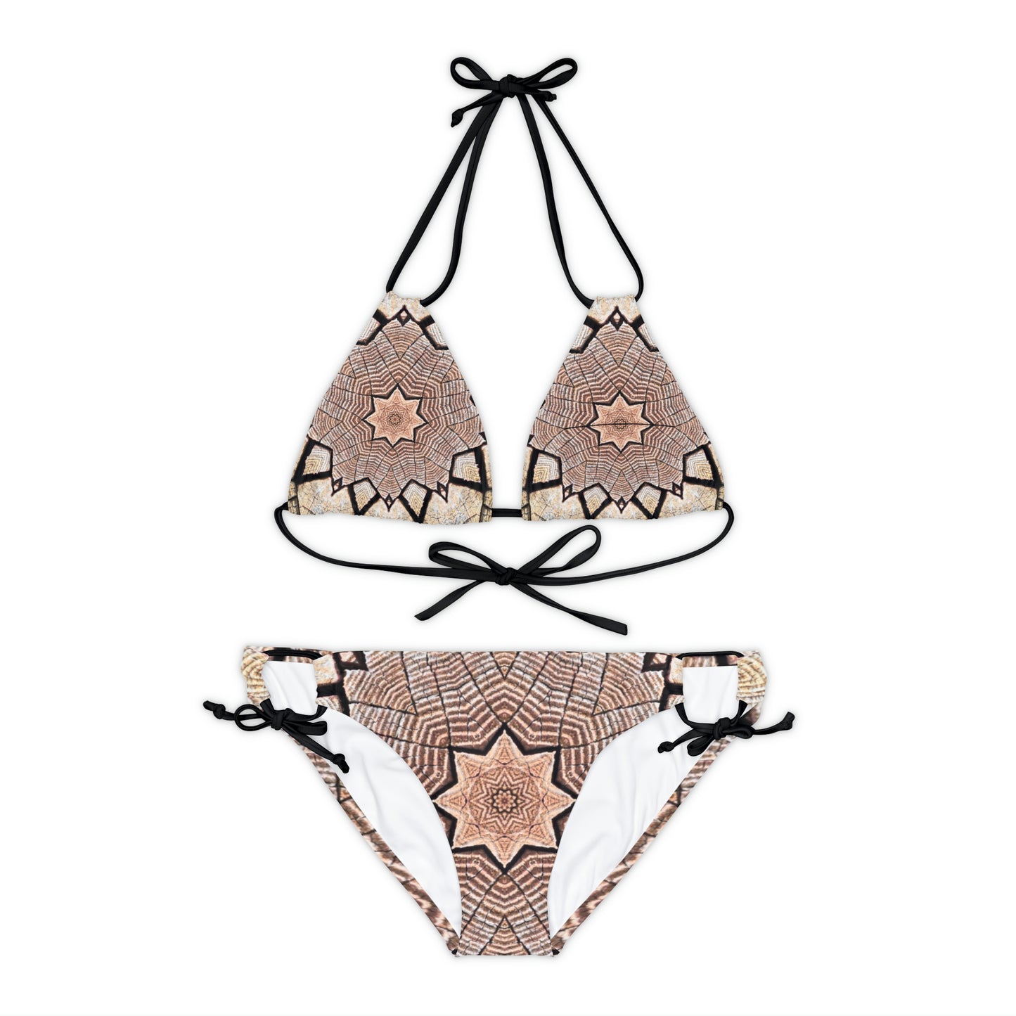 Mandala Marron - Ensemble de bikini à bretelles Inovax