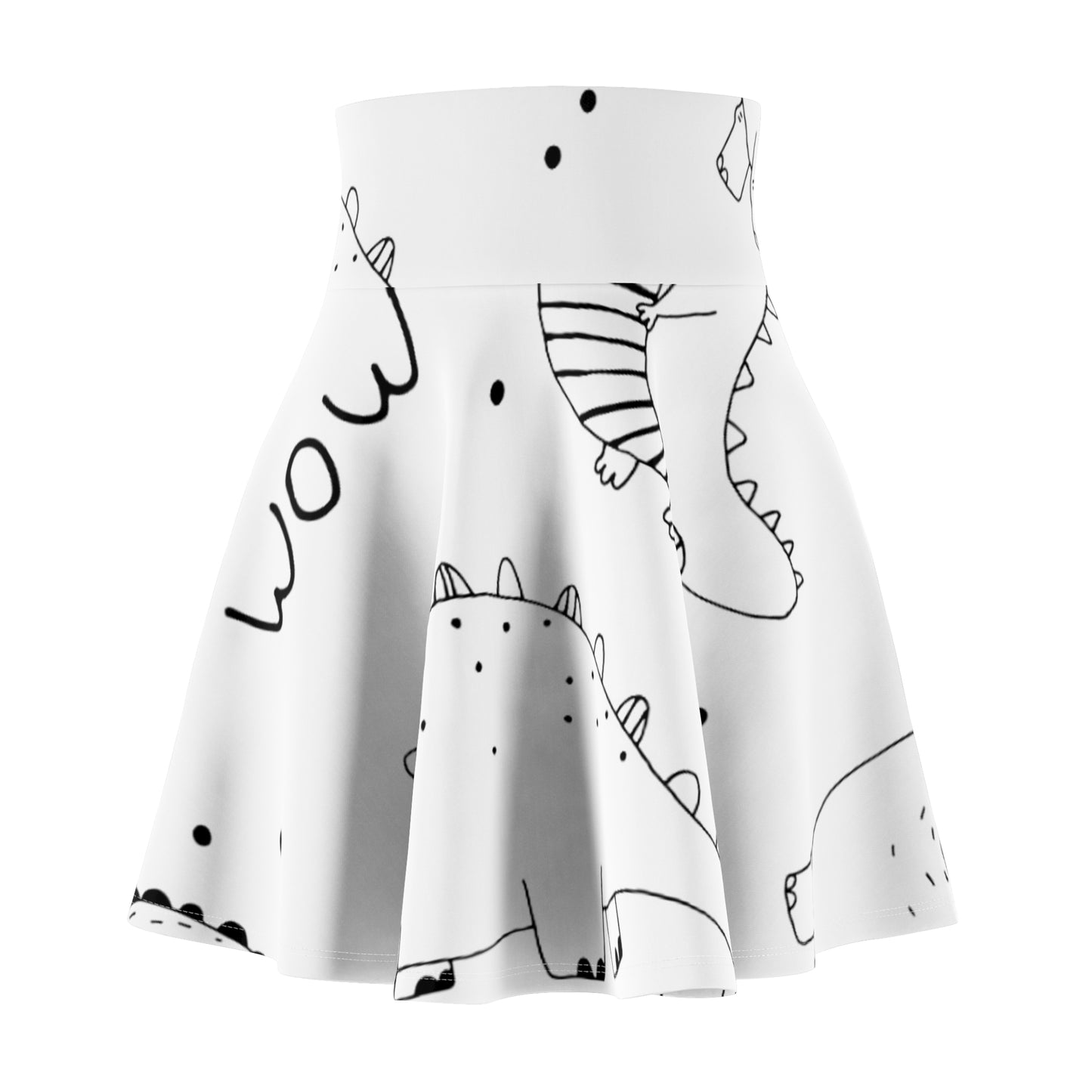 Doodle Dinosours - Falda Skater Mujer Inovax