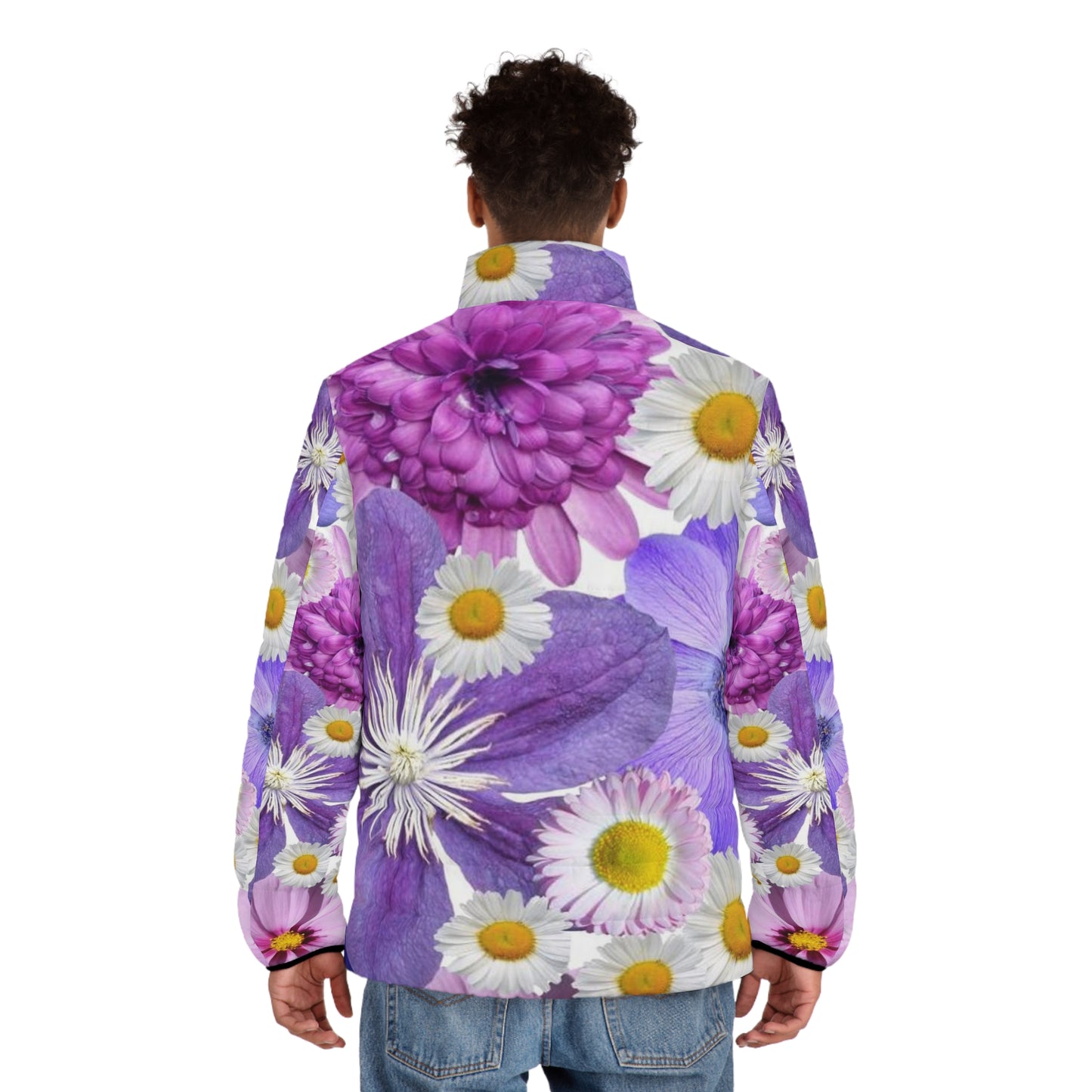 Flores Moradas - Chaqueta acolchada para hombre