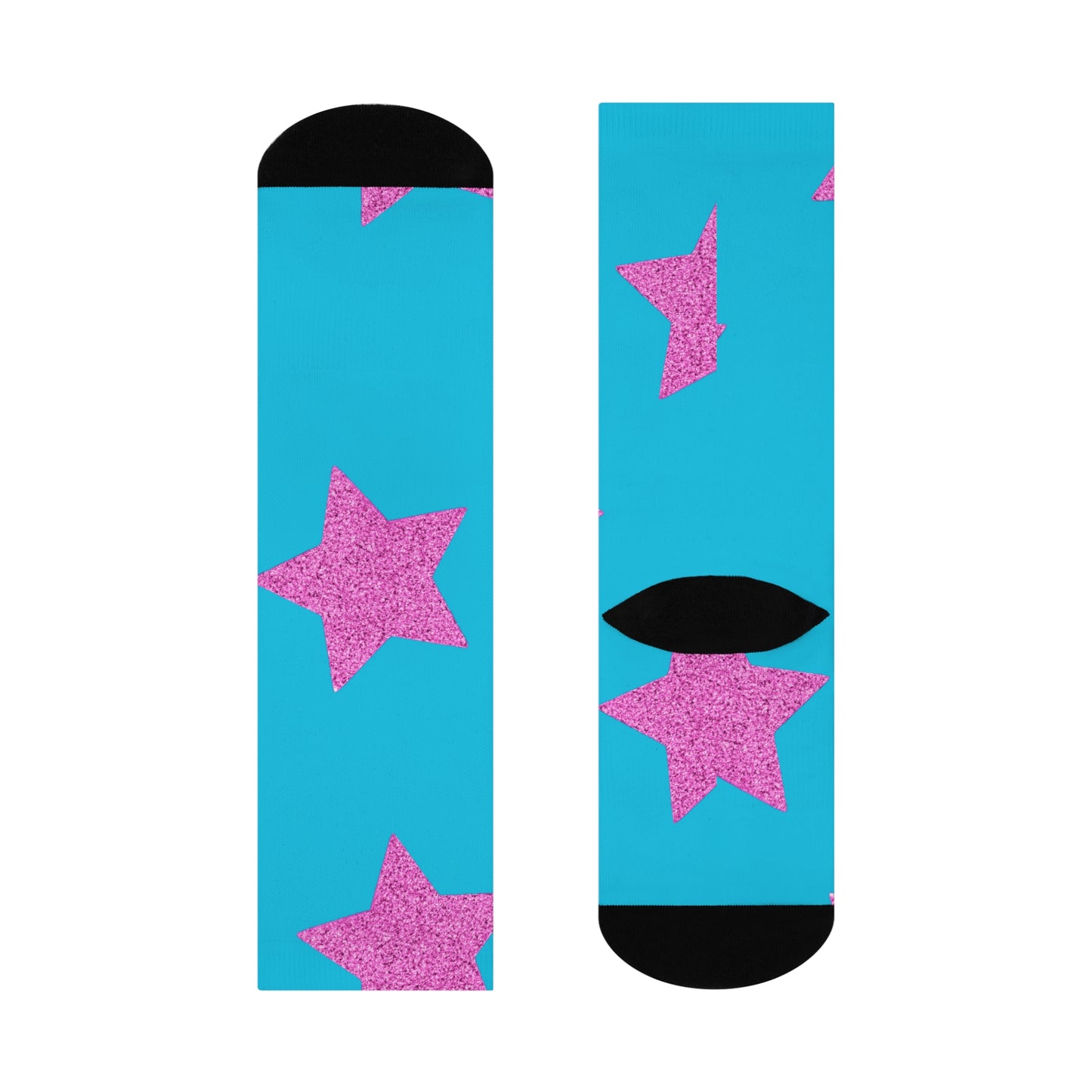 Pink Stars - Inovax Cushioned Crew Socks