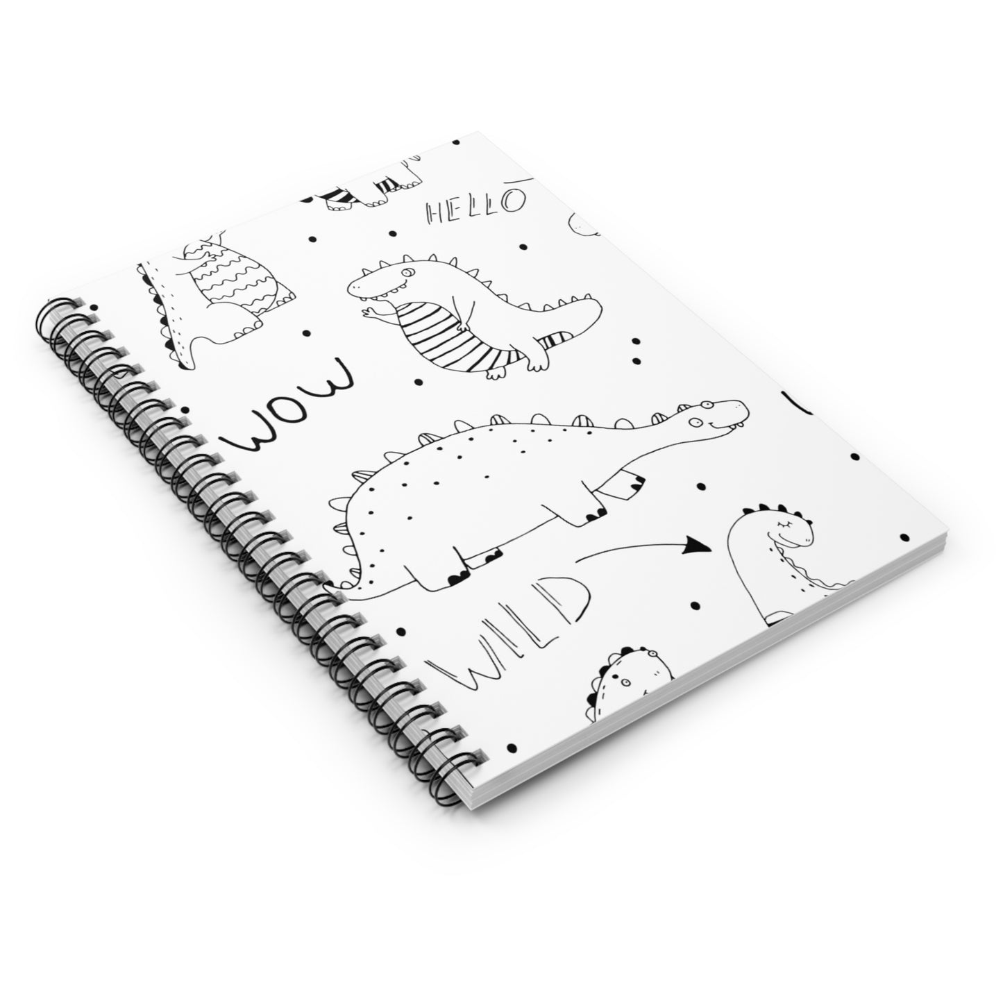 Doodle Dinosours - Inovax Spiral Notebook (Ruled Line)