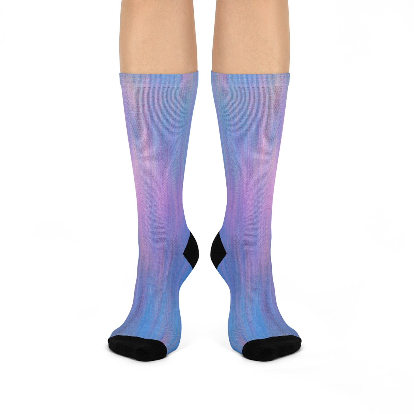 Blue & Purple Metalic - Inovax Cushioned Crew Socks