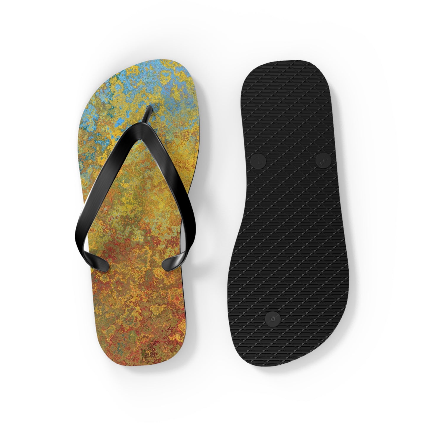 Gold and blue spots - Inovax Flip Flops