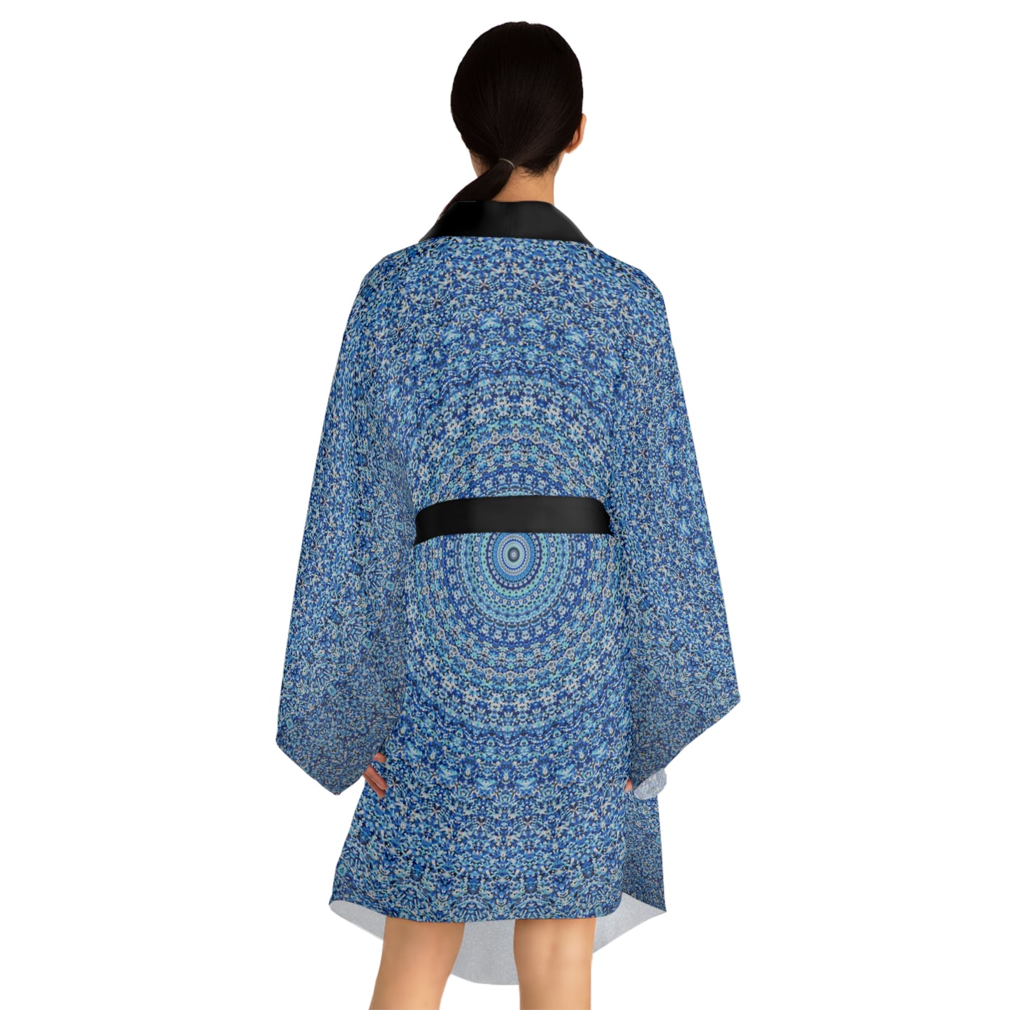 Mandala bleu - Robe kimono à manches longues Inovax