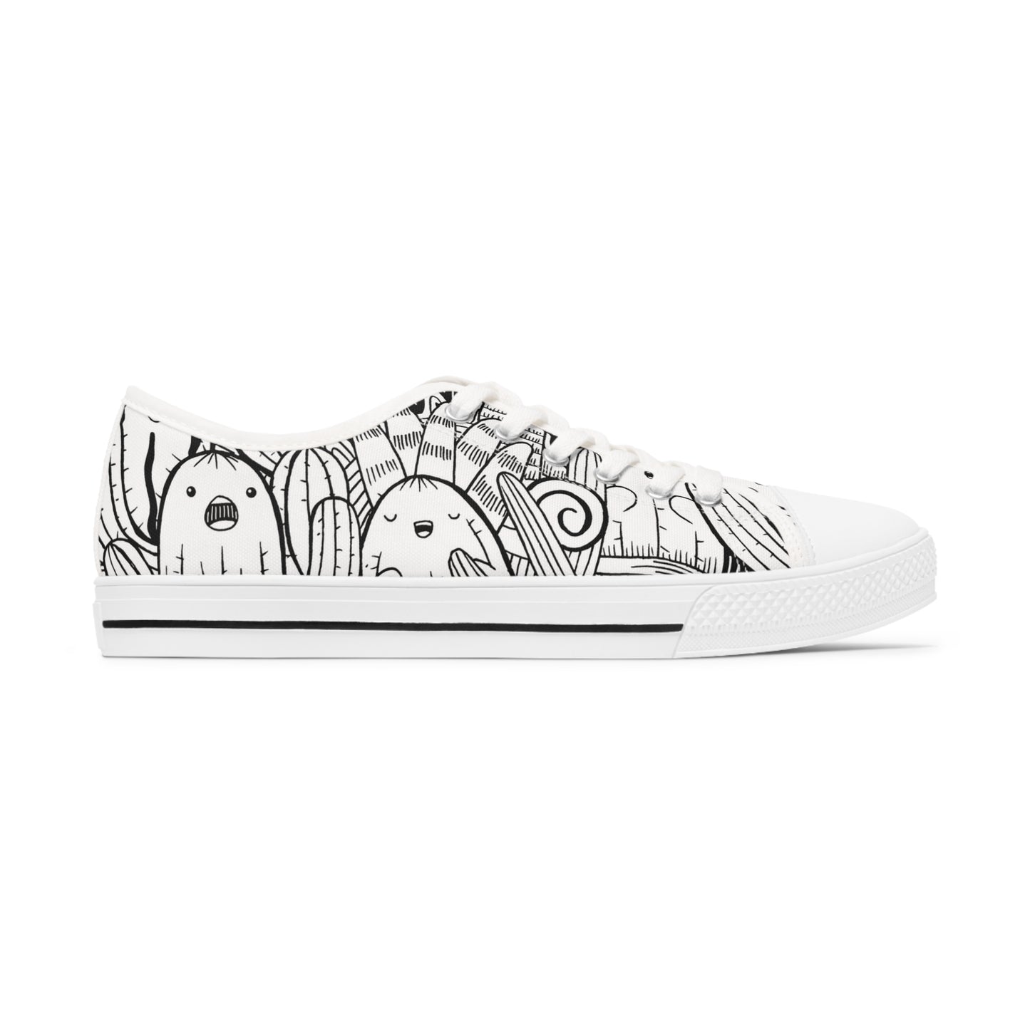 Doodle Cactus - Inovax Woman's Low Top Sneakers