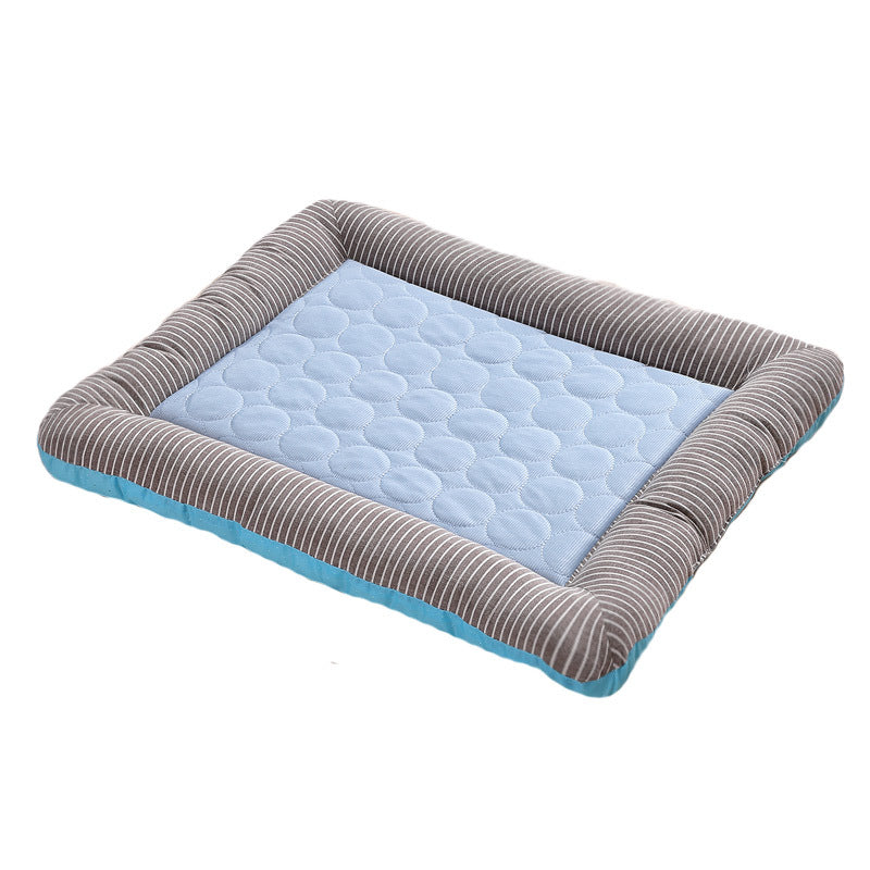 Almohadilla refrescante para mascotas, cama para perros, gatos, cachorros y gatitos, manta fresca para mascotas, Material de seda helada, suave para dormir en verano, rosa, azul, transpirable