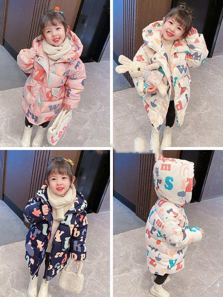 Vêtements pour enfants de style occidental, bébés filles, vêtements rembourrés de coton, vêtements en coton pour enfants