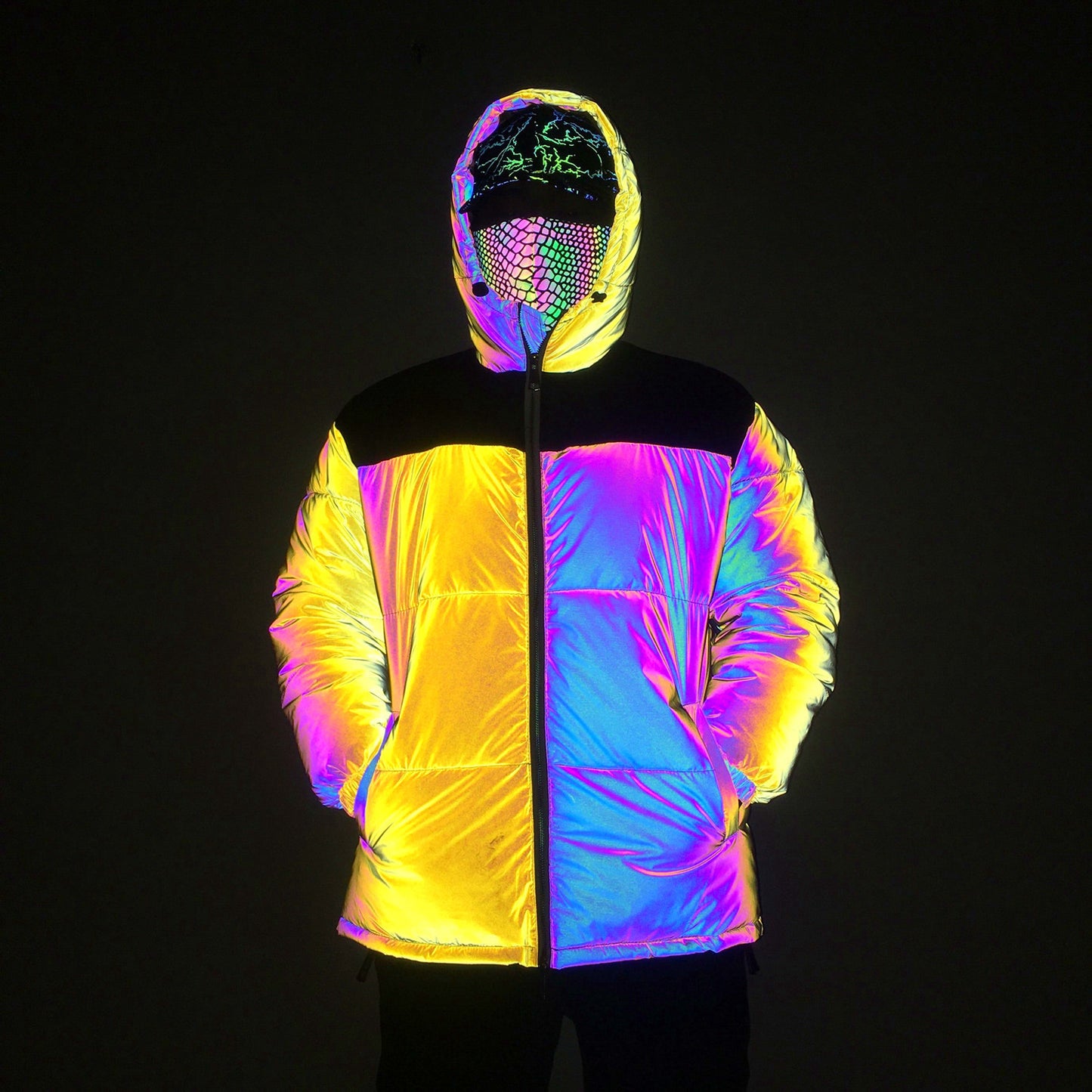 Yellow Stitching Colorful Reflective Cotton Clothing