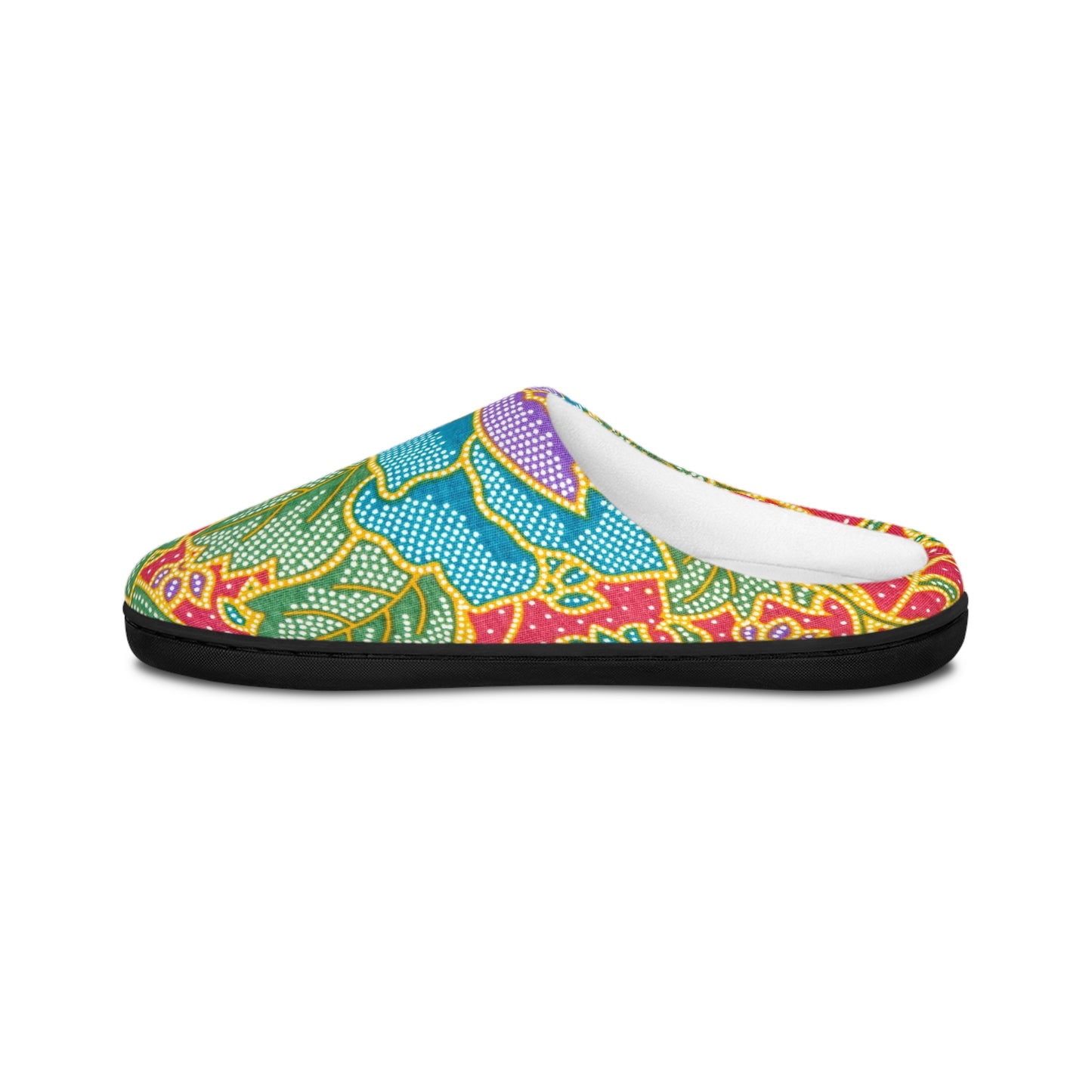 Green and red flowers - Inovax Women's Indoor Slippers