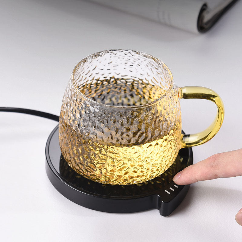 Tazón taza de café inteligente, calentador para oficina y hogar con almohadilla termostática resistente al agua de tres temperaturas