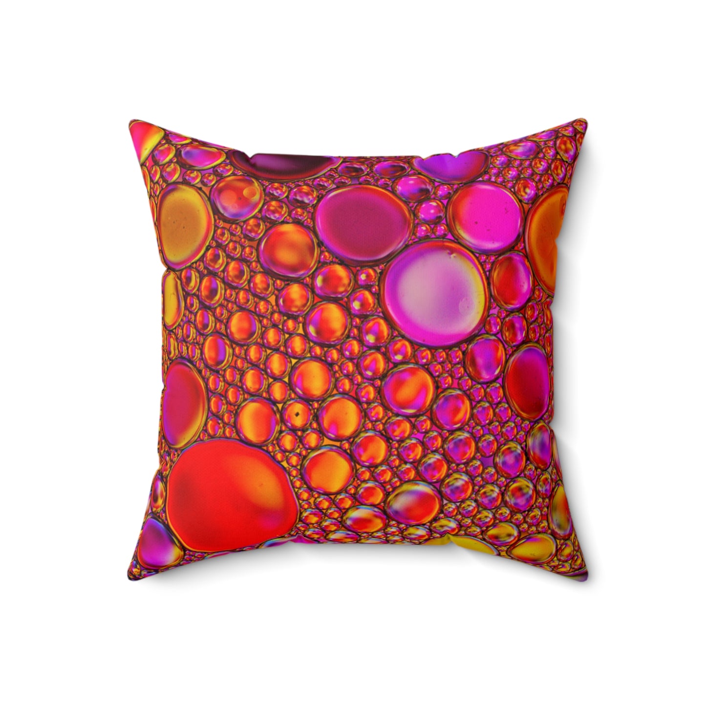 Colores brillantes - Almohada cuadrada de poliéster hilado Inovax