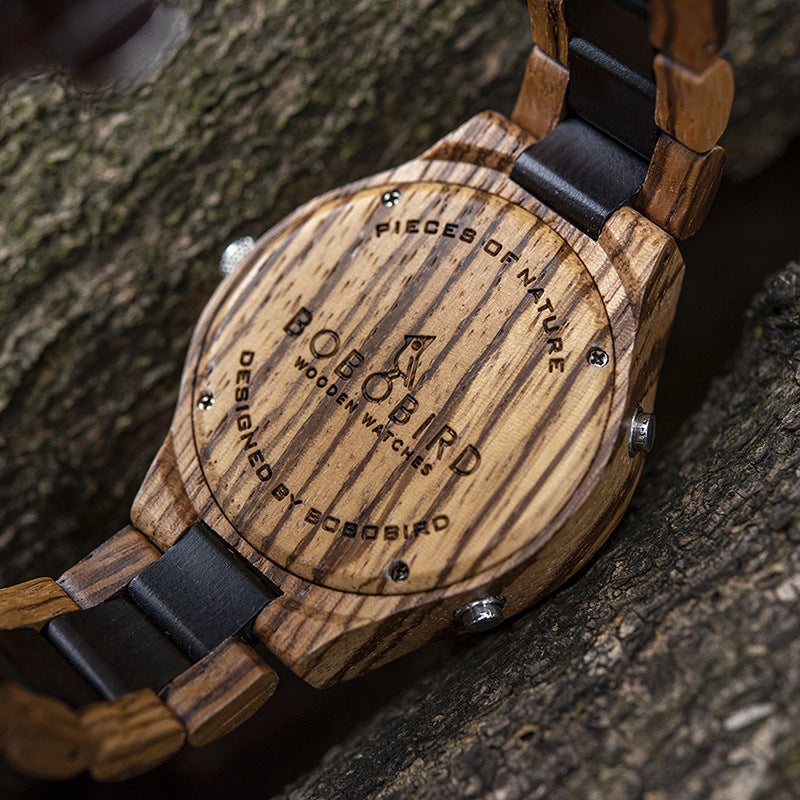 Montre en bois de mode décontractée