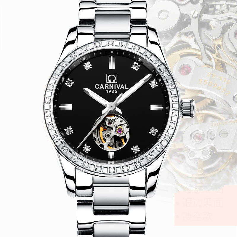 Montre femme automatique montre mécanique mode tendance or Rose étanche marque diamant femme montre