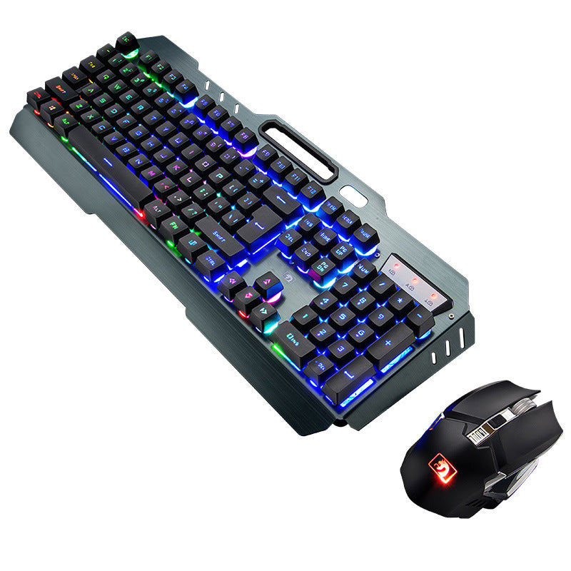 Xinmeng 670 Wireless Charging Keyboard And Mouse Set Game Luminous Keyboard And Mouse Set Cross-Border Ebay Amazon