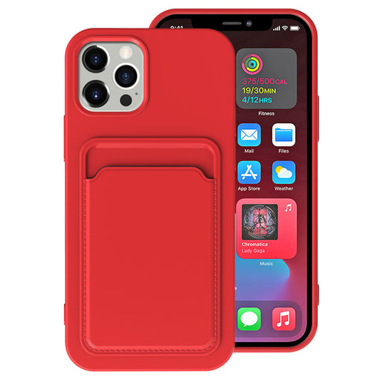 Compatible con Apple, Transfronterizo Adecuado para Iphone12 Estuche para Tarjeta Esmerilado Integrado Carcasa para Teléfono Móvil Xr 11Tpu Tarjeta Soft Shell Spot Comercio Electrónico