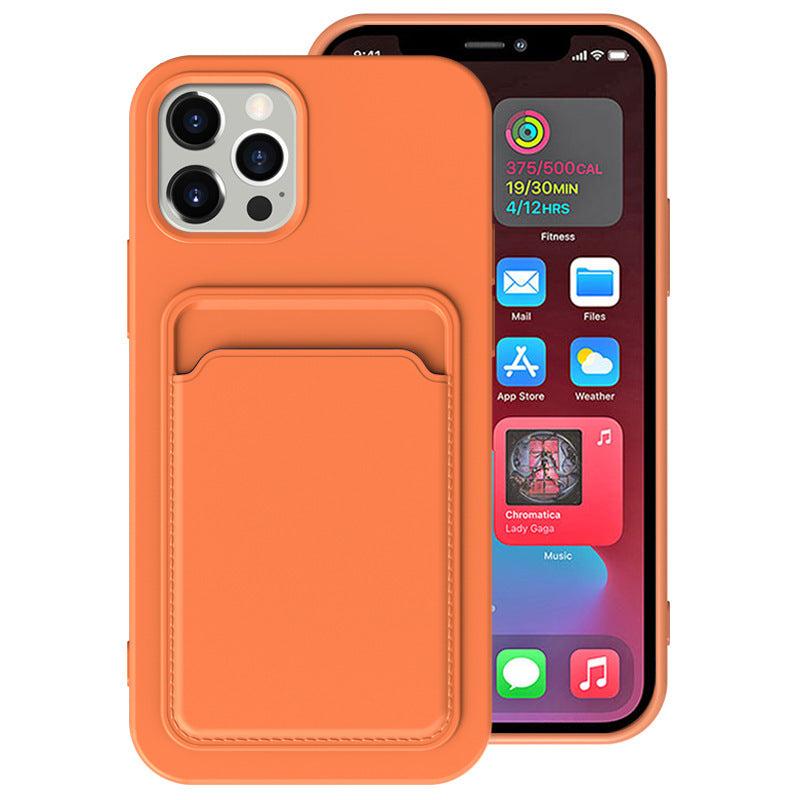 Compatible with Apple, Cross Border Suitable For Iphone12 Integrated Frosted Card Case Mobile Phone Shell Xr 11Tpu Card Soft Shell Spot E-Commerce