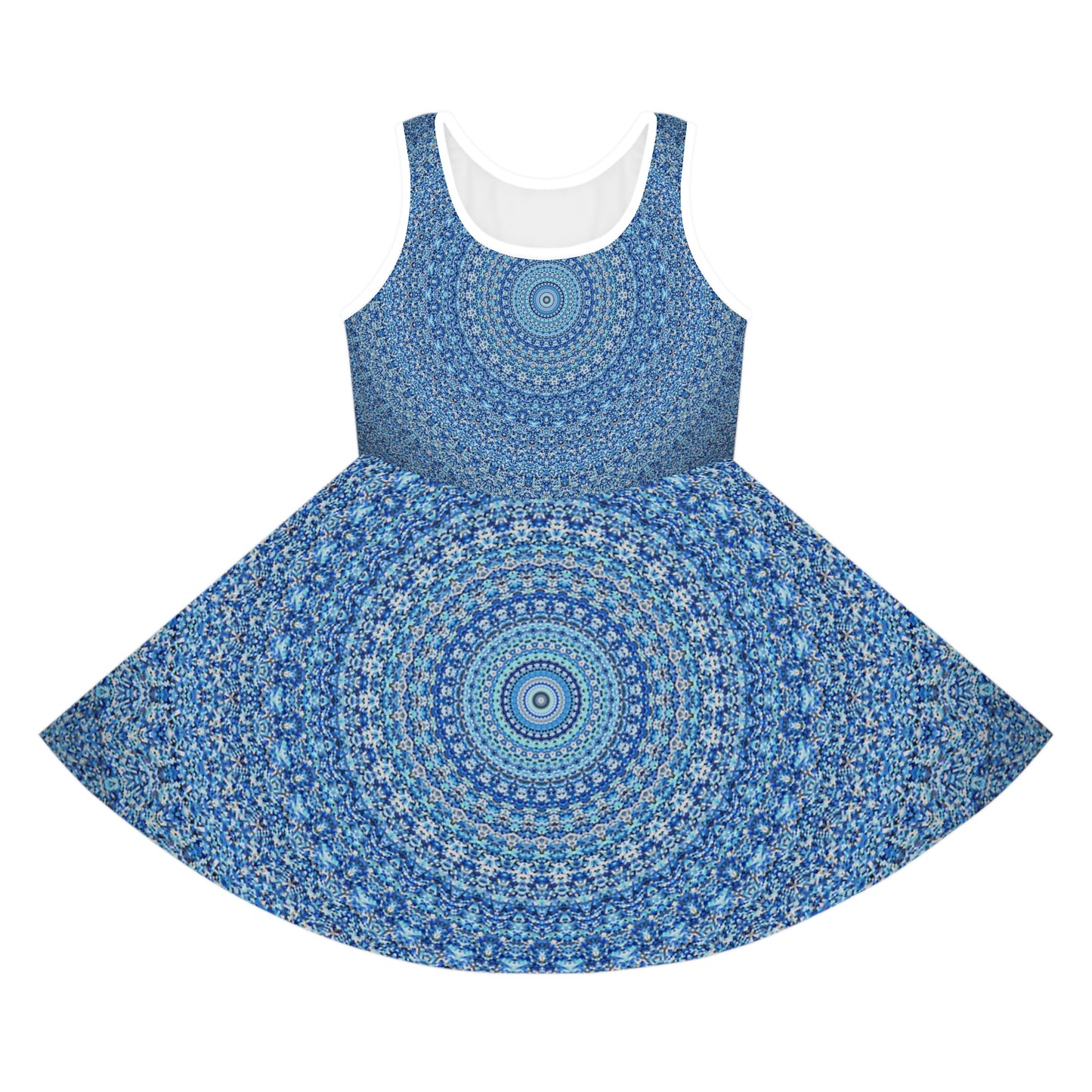 Blue Mandala - Inovax Girl's Sleeveless Sundress