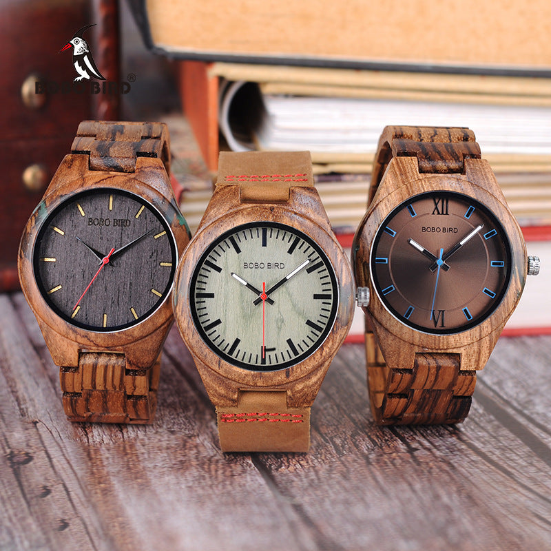 Montre en bois de bambou