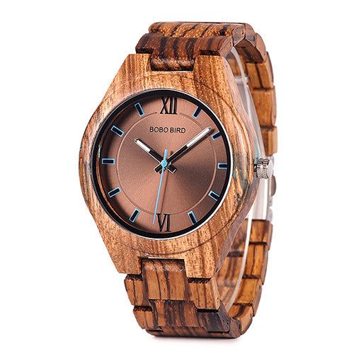 Reloj de madera de bambú