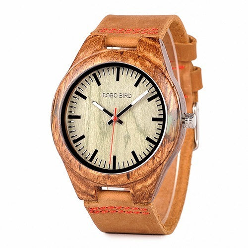 Reloj de madera de bambú