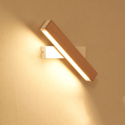 Lámpara de pared LED de madera, moderna, ajustable, para bar, restaurante, sala de estar, porche, pasillo, decoración del hogar