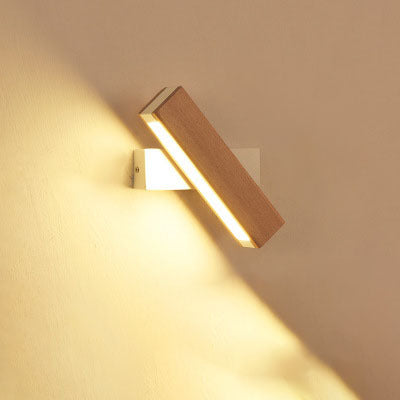 Lámpara de pared LED de madera, moderna, ajustable, para bar, restaurante, sala de estar, porche, pasillo, decoración del hogar