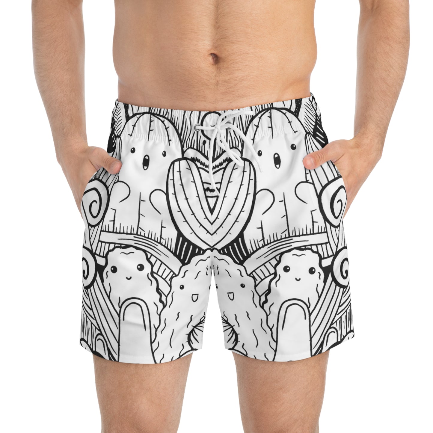 Doodle Cactus - Inovax Swim Trunks