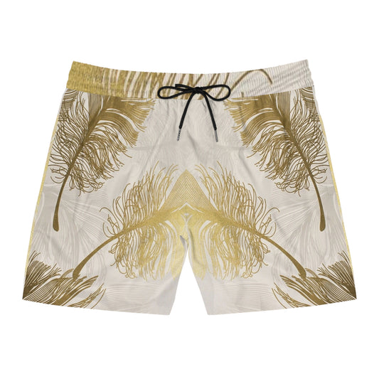 Golden Feathers - Inovax Men's Mid-Length Swim Shorts