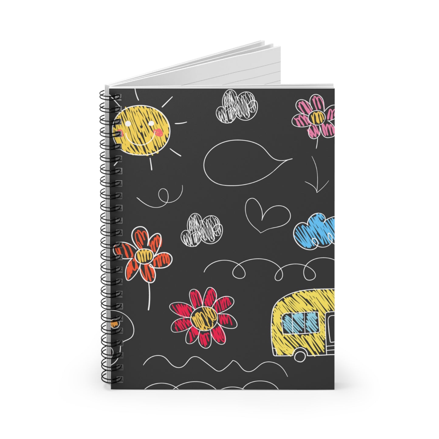 Kids Doodle Playground - Cuaderno en espiral Inovax (línea reglada)