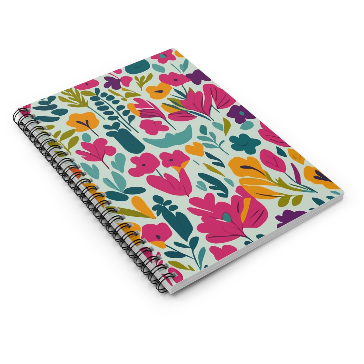 Flores claras - Cuaderno Espiral Inovax (Línea Rayada)