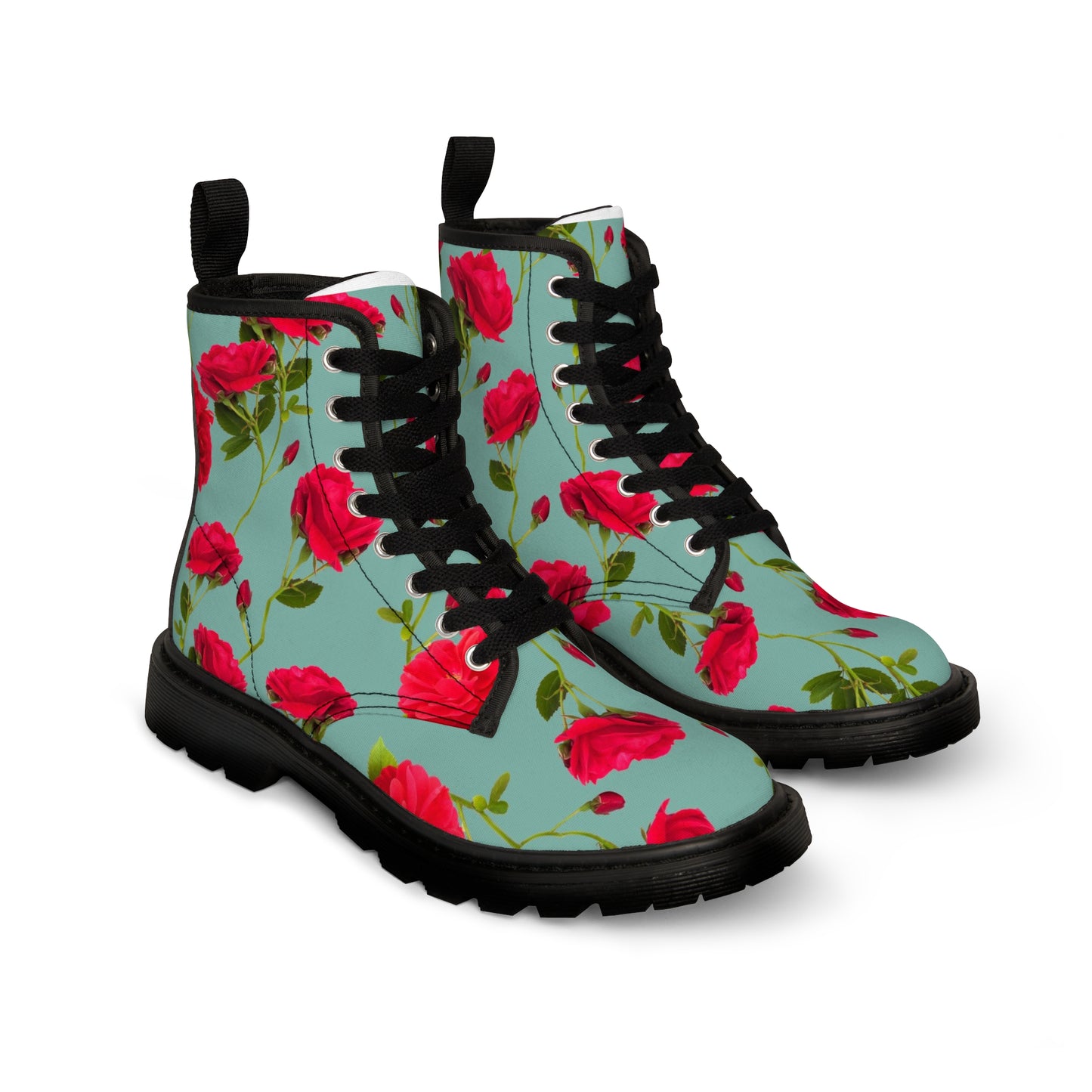 Flores rojas y azules - Botas de Lona Inovax Hombre